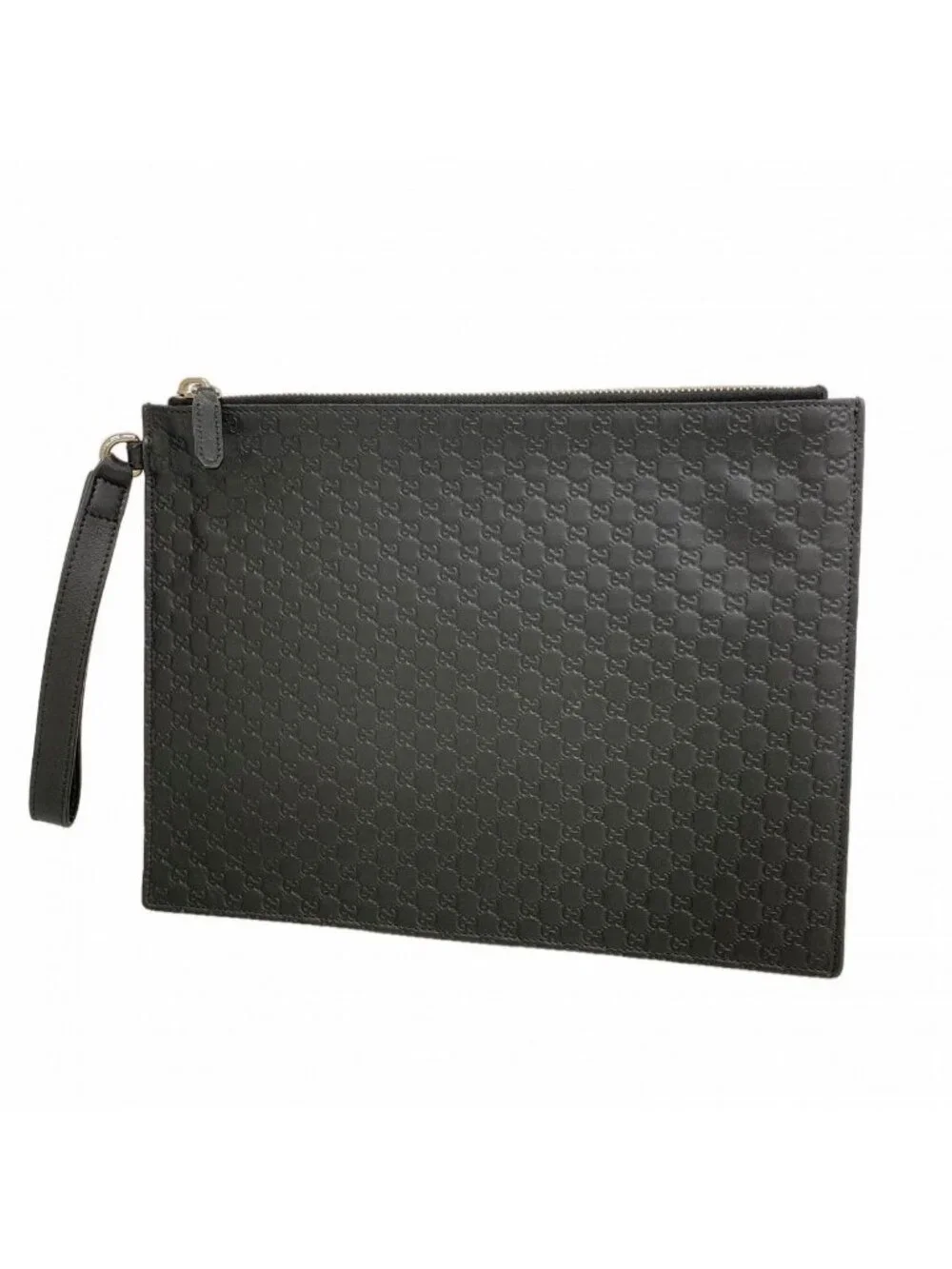 Gucci Clutch Micro Guccissima Leather Black Silver